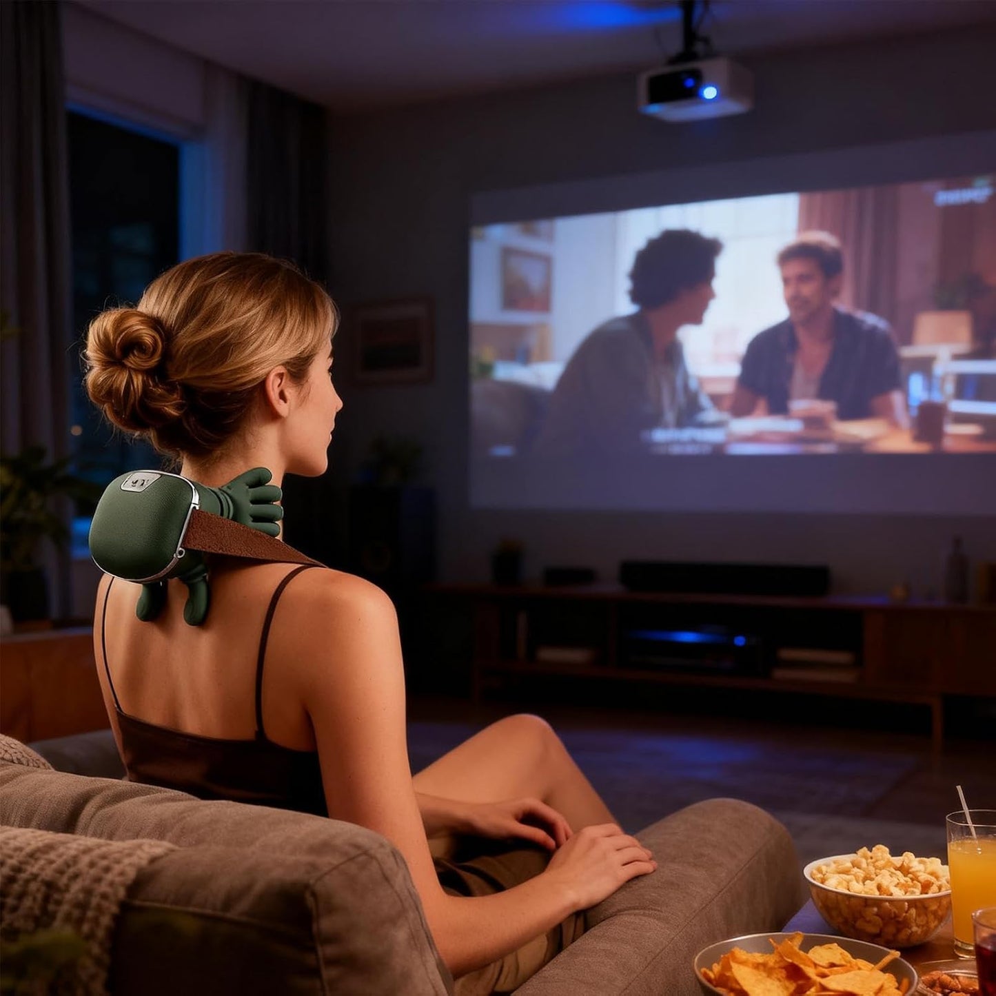 Portable, Bionic Heated Neck and Back Massager